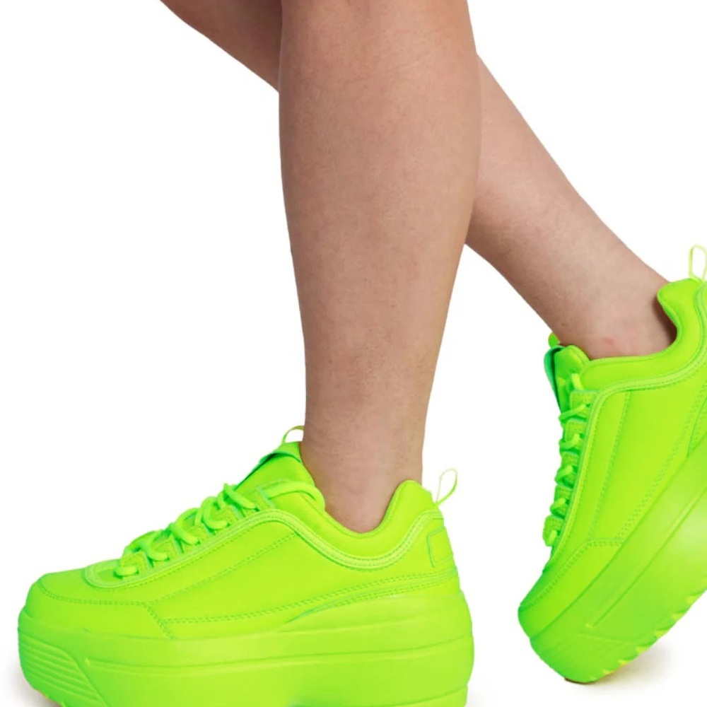 Dynamic Realness Green Platform Sneakers